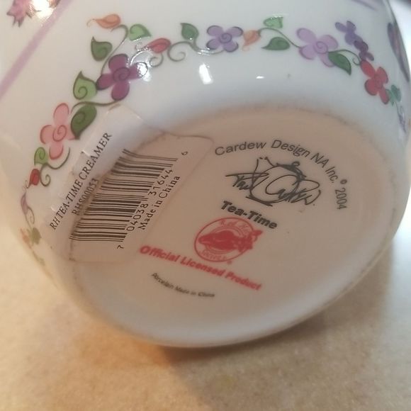 Tea Time Paul Cardew Design Red Hat Society Porcelain Sugar w/Lid & Creamer Set - Picture 9 of 15